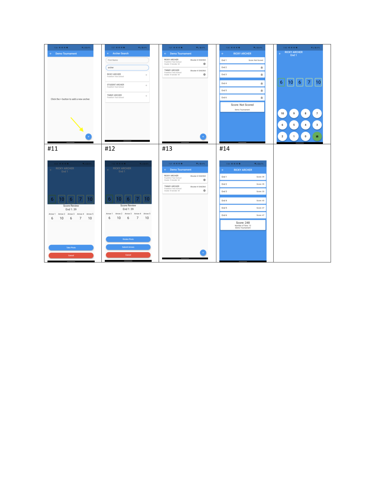Using the App steps 11-14
